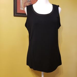 Talbots black tank with stretch Size M